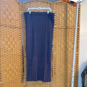 Misa Los Angeles Purple Striped Pencil Skirt